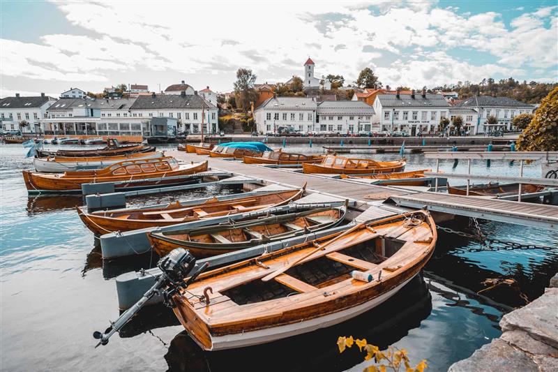 Trebåter i indre havn